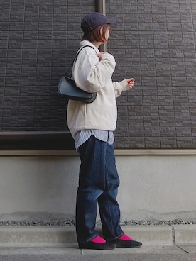 「feepur（フェピュール）のアイテム（バッグ）」を使った、yakkoさん（レディース・152cm）の冬コーディネート