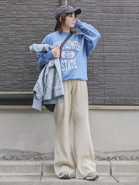 「GeeRA」｜「アイテム（ジャケット/アウター）」を使った、yakkoさん（レディース・152cm）の春コーディネート
