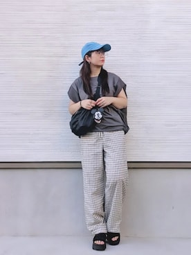 「ikka（イッカ）のアイテム」を使った、yakkoさん（レディース・152cm）の夏コーディネート