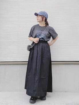 「アイテム（キャップ）」を使った、yakkoさん（レディース・152cm）の夏コーディネート
