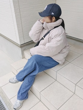 「アイテム（ダウンジャケット/コート）」を使った、yakkoさん（レディース・152cm）の秋コーディネート