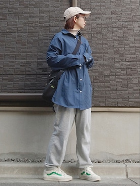 「NEW ERA（ニューエラ）の＜NEW ERA（ニューエラ）＞ T/W 9THIRTY LA/キャップ（キャップ）」を使った、yakkoさん（レディース・152cm）の春コーディネート