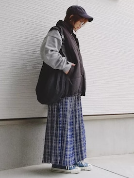 「Diosfront（ディオスフロント）のアイテム」を使った、yakkoさん（レディース・152cm）の冬コーディネート