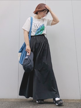 「wee9s（ウィークス）のアイテム」を使った、yakkoさん（レディース・152cm）の夏コーディネート