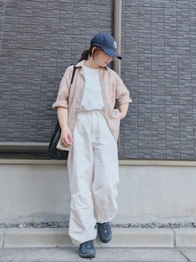 「アイテム（キャップ）」を使った、yakkoさん（レディース・152cm）の夏コーディネート