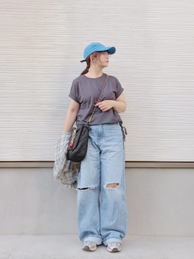 「OMNES（オムネス）のアイテム」を使った、yakkoさん（レディース・152cm）の春コーディネート