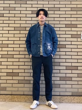 「SHIPS（シップス）のアイテム（トップス）」を使った、木村さん（メンズ・178cm）の春コーディネート