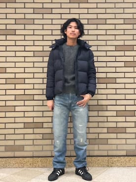 「SHIPS」｜「アイテム（ダウンジャケット/コート）」を使った、木村さん（メンズ・178cm）の秋コーディネート