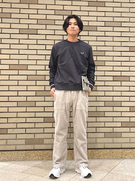 「TOMOE（トモエ）のアイテム」を使った、木村さん（メンズ・178cm）の秋コーディネート