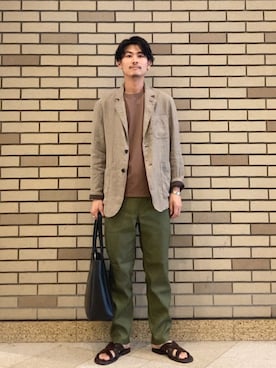 「SHIPS（シップス）のアイテム」を使った、木村さん（メンズ・178cm）の夏コーディネート
