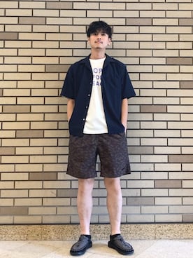 「KEEN（キーン）のアイテム」を使った、木村さん（メンズ・178cm）の夏コーディネート