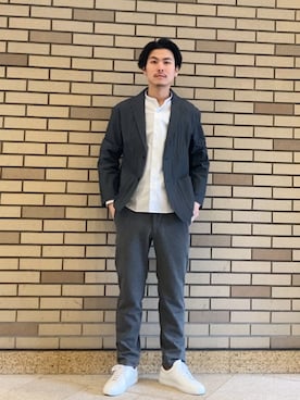 「SHIPS（シップス）のアイテム（トップス）」を使った、木村さん（メンズ・178cm）の春コーディネート