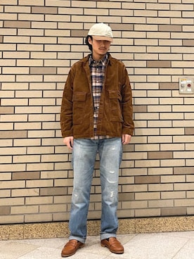 「SHIPS（シップス）のアイテム（シャツ/ブラウス）」を使った、木村さん（メンズ・178cm）の秋コーディネート