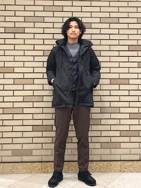 「SHIPS（シップス）のアイテム（ダウンジャケット/コート）」を使った、木村さん（メンズ・178cm）の冬コーディネート