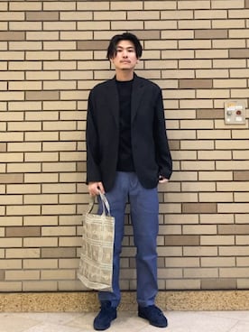 「SHIPS（シップス）のアイテム（トップス）」を使った、木村さん（メンズ・178cm）の春コーディネート