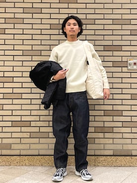 「カシミヤ」｜木村さん（メンズ・178cm）の秋コーディネート