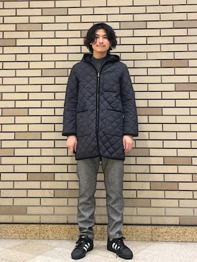 「キルティングコート」｜木村さん（メンズ・178cm）の冬コーディネート