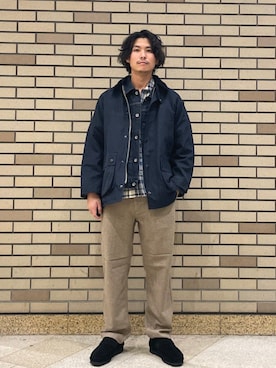 「アイテム（デニムジャケット）」を使った、木村さん（メンズ・178cm）の秋コーディネート