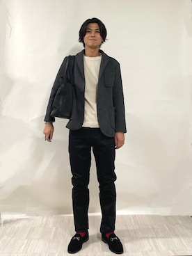 「SHIPS（シップス）のアイテム」を使った、木村さん（メンズ・178cm）の秋コーディネート