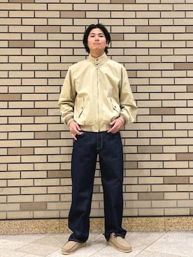 「シップス」｜「アイテム（ブルゾン）」を使った、木村さん（メンズ・178cm）の秋コーディネート