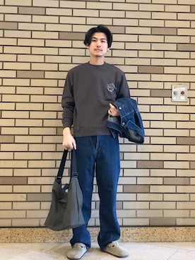 「SHIPS（シップス）のSHIPS: AUTHENTIC フェード ファースト デニム ジャケット（デニムジャケット、ブルー系）」を使った、木村さん（メンズ・178cm）の春コーディネート