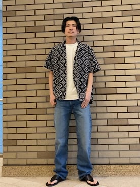 「FRED PERRY（フレッドペリー）のアイテム」を使った、木村さん（メンズ・178cm）の春コーディネート