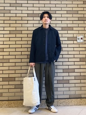 「SHIPS（シップス）のアイテム（トップス）」を使った、木村さん（メンズ・178cm）の春コーディネート