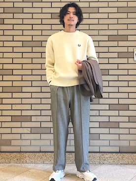 「FRED PERRY」｜木村さん（メンズ・178cm）の秋コーディネート
