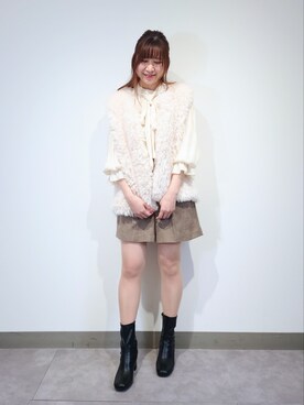 「mysty woman（ミスティウーマン）のアイテム（その他アウター）」を使った、さかべちゃんさん（レディース・167cm）の秋コーディネート