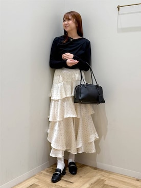 「mysty woman（ミスティウーマン）のアイテム（シューズ）」を使った、さかべちゃんさん（レディース・167cm）の秋コーディネート