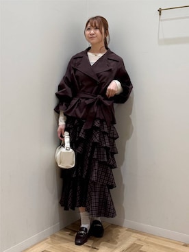 「mysty woman（ミスティウーマン）のアイテム（シューズ）」を使った、さかべちゃんさん（レディース・167cm）の秋コーディネート