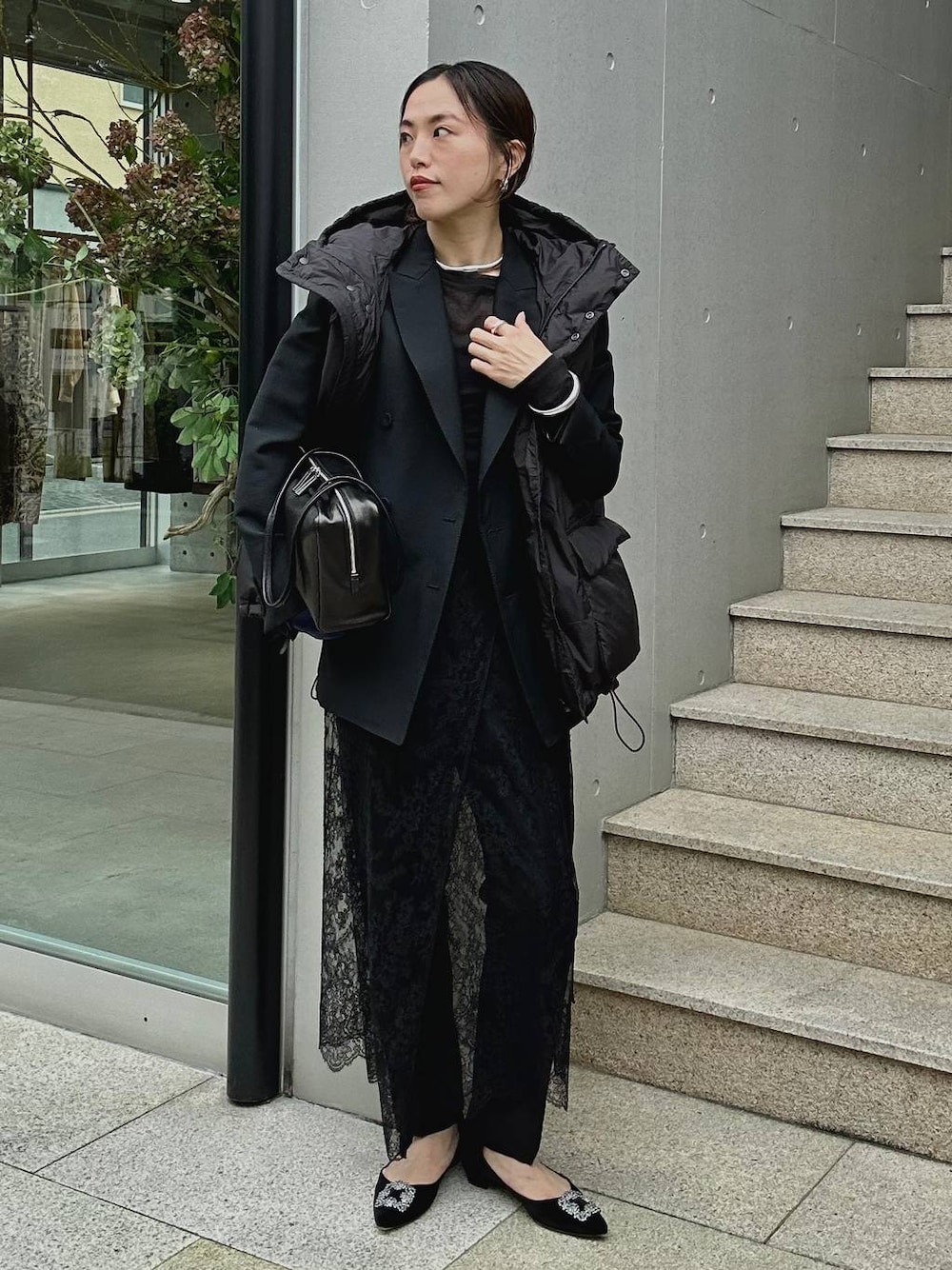 【JUNNAさん着用】CHAOS★カオス　コートニーライダースジャケット　黒 Chaos(カオス)/◇金子綾さんYouTube紹介◇オンソンダブルジャケット