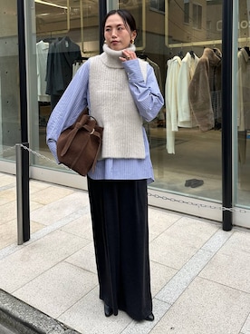 「アイテム（ベスト）」を使った、chaos_asaさん（レディース・162cm・40代）の秋コーディネート