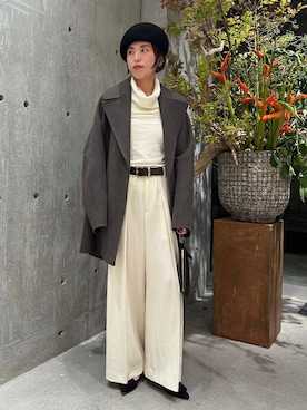 「アイテム（その他アウター、ブラウン系）」を使った、chaos_asaさん（レディース・162cm）の秋コーディネート