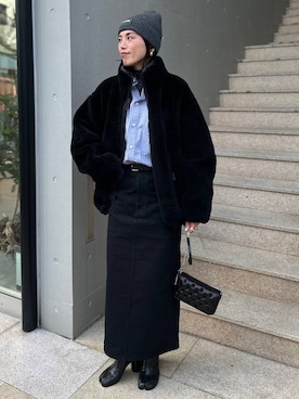 「アイテム（スカート）」を使った、chaos_asaさん（レディース・162cm・40代）の冬コーディネート