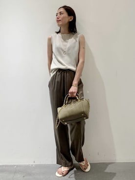 「シルクパンツ」｜chaos_asaさん（レディース・162cm）の春コーディネート