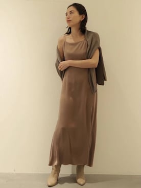 「シルク」｜「アイテム（ワンピース/ドレス）」を使った、chaos_asaさん（レディース・162cm）の春コーディネート