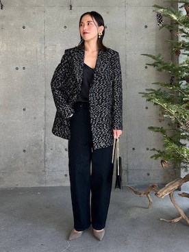 「アイテム（キャミソール）」を使った、chaos_asaさん（レディース・162cm・40代）の冬コーディネート