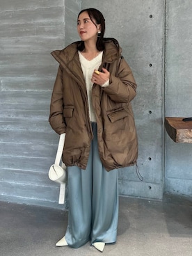 「アイテム（ダウンジャケット/コート）」を使った、chaos_asaさん（レディース・162cm・40代）の秋コーディネート