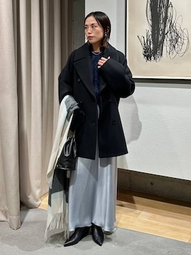 「アイテム（ピーコート）」を使った、chaos_asaさん（レディース・162cm）の秋コーディネート