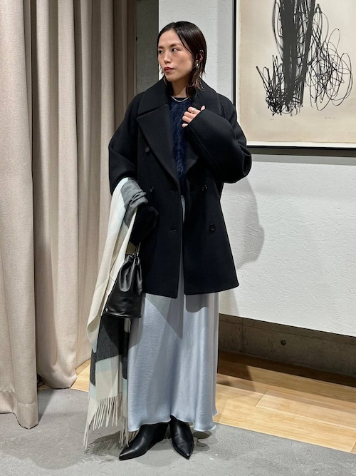 Chaos　ディールオーガンスカート　ネイビー　カオス　ウエストゴム ロング Chaos ディールオーガンスカート ネイビー カオス ウエストゴム ロング