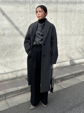 「アイテム（チェスターコート）」を使った、chaos_asaさん（レディース・162cm）の秋コーディネート