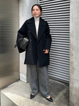 「アイテム（ピーコート）」を使った、chaos_asaさん（レディース・162cm）の秋コーディネート