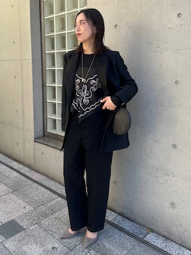 「アイテム（テーラードジャケット）」を使った、chaos_asaさん（レディース・162cm・40代）の冬コーディネート