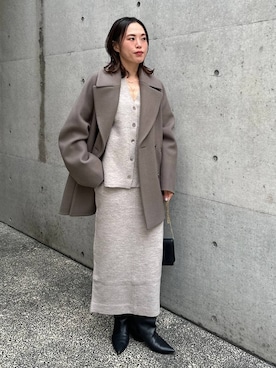 「アイテム（ピーコート）」を使った、chaos_asaさん（レディース・162cm）の秋コーディネート