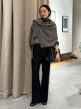 「アイテム（スラックス）」を使った、chaos_asaさん（レディース・162cm・40代）の秋コーディネート