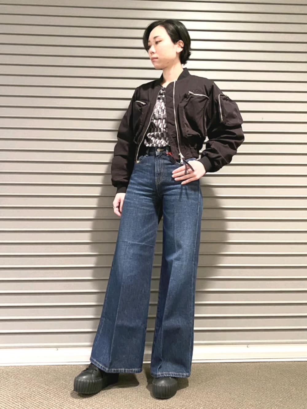 DIESEL SS22 レディース デニム スリム フレアレッグ ミッド