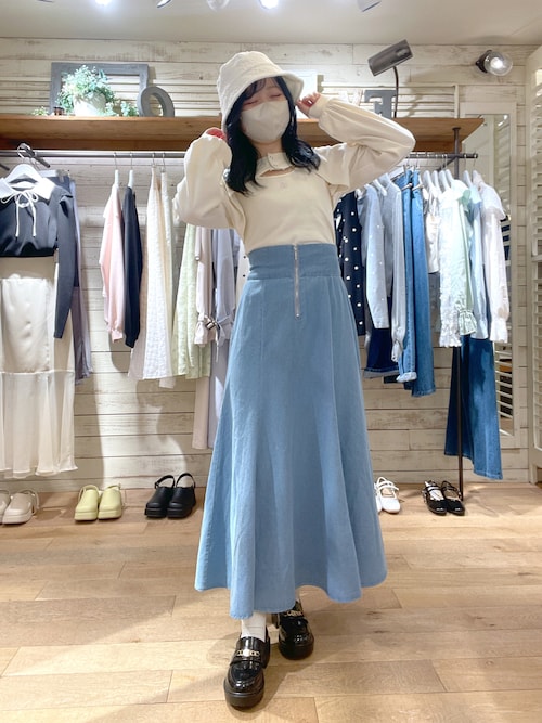 OLIVE des スカート フロントZIPフレアスカート : ZOZOTOWN