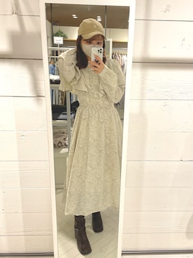 「カジュアルダウン」｜「アイテム（ワンピース/ドレス）」を使った、moekaさん（レディース・156cm）の秋コーディネート