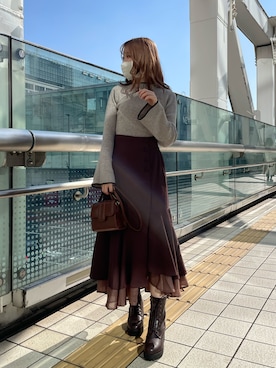 moekaさん（レディース・156cm）の秋コーディネート